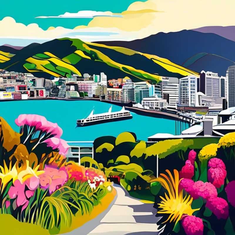 Two couples savoring the vibrant spring blossoms in Wellington, New Zealand, as they embark on a luxurious cultural exploration during their 5-day getaway.