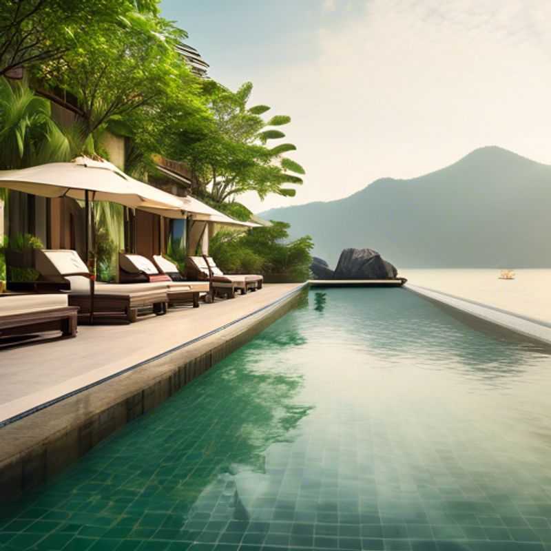 A solo traveler, the epitome of the Luxury Wellness Traveler, stands in awe before the breathtaking coastline of Da Nang, Vietnam, during a rejuvenating spring sojourn, captivated by the serene beauty and tranquil ambiance of this enchanting destination.