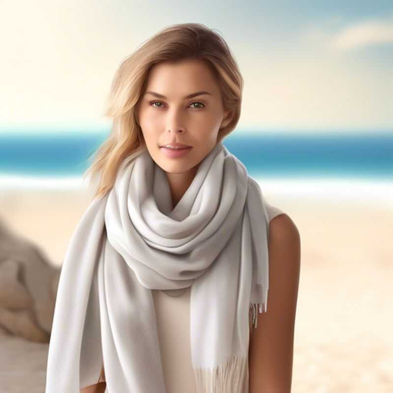 A luxurious, lightweight cashmere scarf or shawl, perfect for adding warmth and style to your outfit.