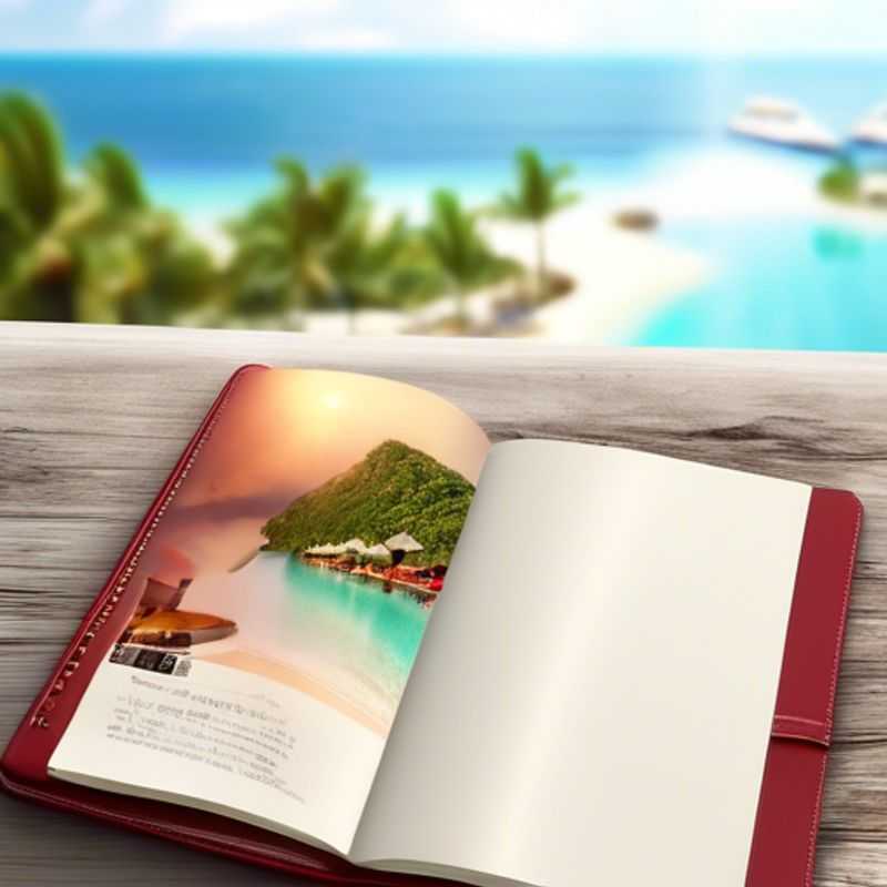 A luxurious travel journal or notebook, perfect for recording memories and experiences.