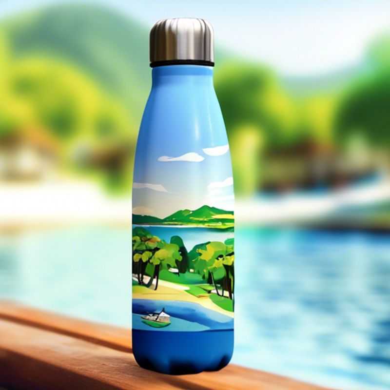 A sleek, premium reusable water bottle, ready to hydrate you in style.