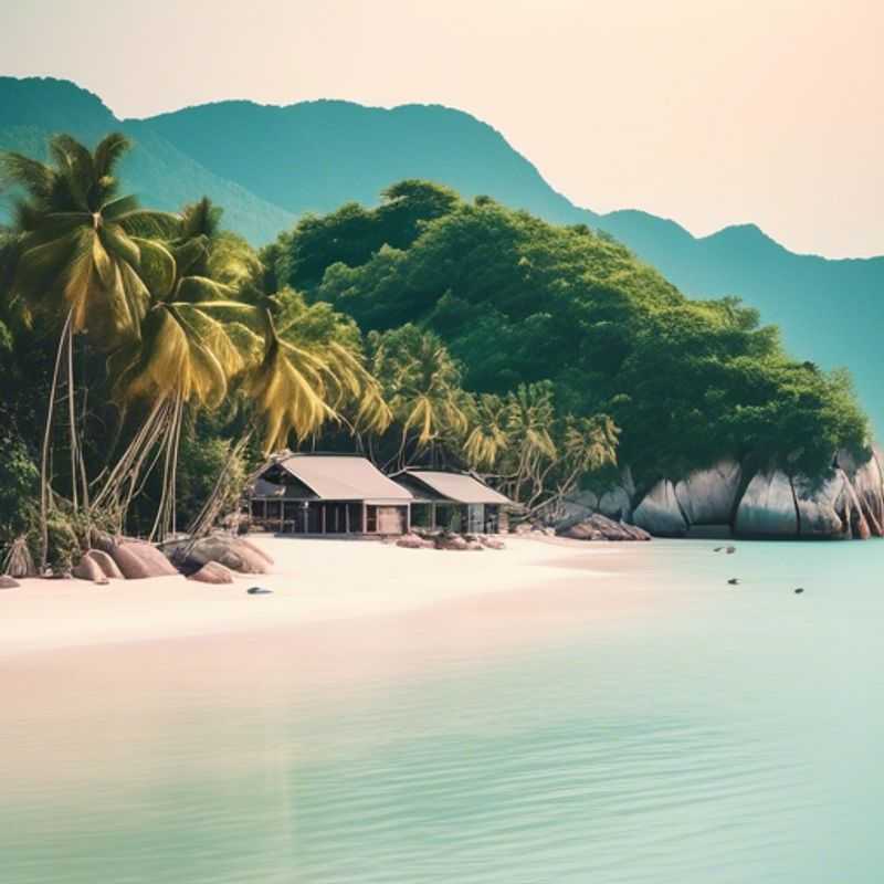 A solo traveler, The Luxury Foodie, savoring the vibrant and flavorful local cuisine amidst the lush, tropical paradise of Koh Phangan, Thailand, during a week-long spring sojourn.