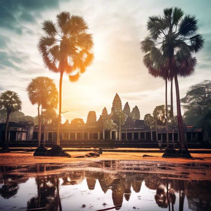 Three couples indulging in a serene spa retreat surrounded by the lush landscapes of Siem Reap, Cambodia, during their rejuvenating 5-day winter getaway.