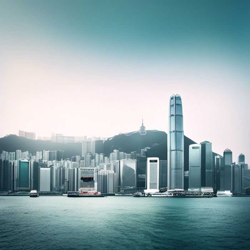 Three couples indulging in the vibrant cityscape of Hong Kong, surrounded by dazzling skyscrapers and festive winter lights, as they embark on a luxurious three-week journey exploring culture, cuisine, and commerce.