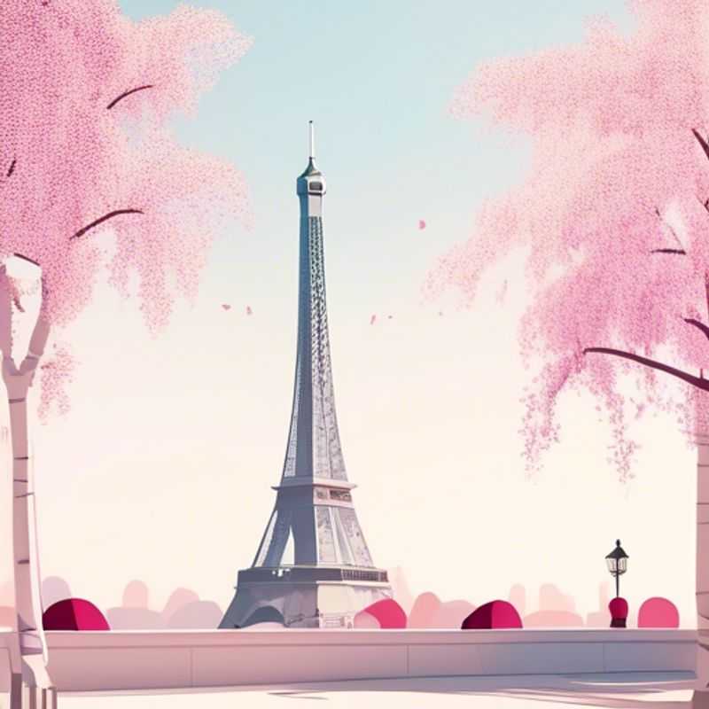 A couple, known as The Luxury Staycationer, basking in the vibrant spring blossoms of Paris, France, as they embark on a 3-day romantic getaway filled with elegance and adventure.