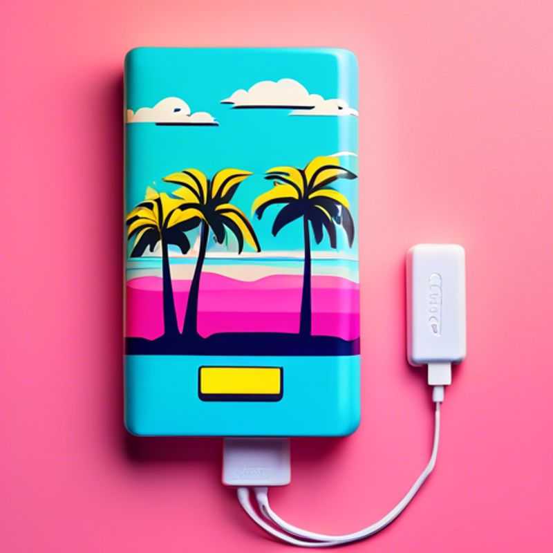 A sleek and portable power bank, ready to keep your devices charged on the go.