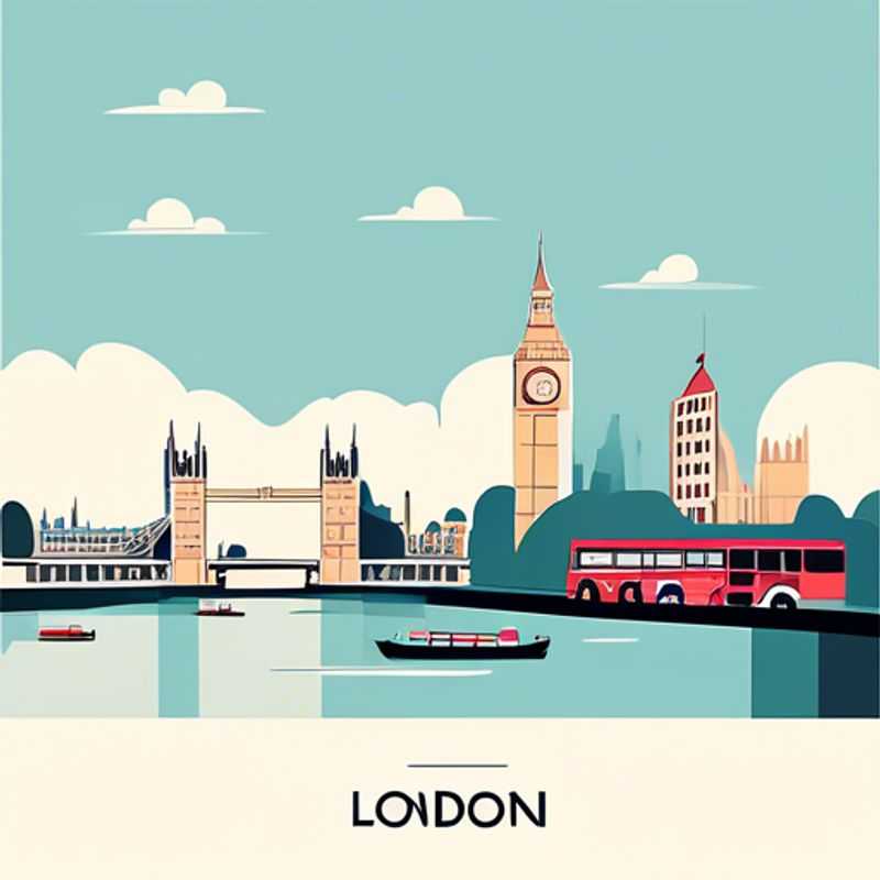 A joyful family with children exploring the vibrant streets of London, United Kingdom, surrounded by iconic landmarks, during their two-week summer adventure as The Luxury Last-minute Traveler.