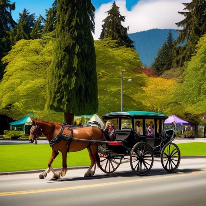 <h1>Top 4 Luxury Experiences for Families in Vancouver&#58; Stanley Park Carriage Rides&#44; Capilano Suspension Bridge&#44; Fairmont Pacific Rim Spa&#44; and Private Helicopter Tours</h1> A family with children exploring the vibrant autumn foliage in Vancouver, Canada, capturing the essence of a luxury adventure during their 4-day fall getaway.