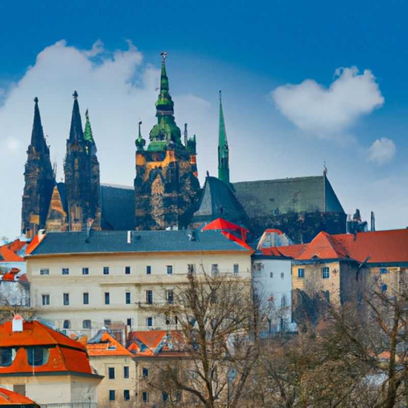 <h1>Prague Luxury Getaway&#58; Prague Castle Tour&#44; Mandarin Oriental Spa&#44; La Degustation Dining</h1> Two adventurous couples stroll across the enchanting Charles Bridge in Prague, Czech Republic, during their whirlwind 24-hour autumn escapade, marveling at the city's captivating blend of history and charm.
