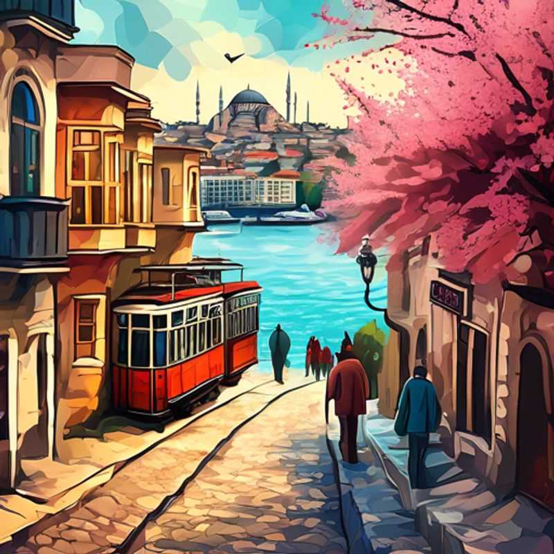 Two couples exploring the vibrant colors and rich history of Istanbul, Turkey, as they stroll through the bustling Grand Bazaar during their luxurious 4-day spring getaway.