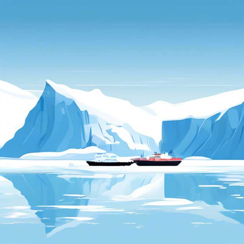 The Luxury Group Traveler, three couples, stand in awe on the deck of a luxury expedition ship, gazing out at the breathtaking icy landscapes of Antarctica, with majestic icebergs and penguins in the foreground, during their 3-day adventure.