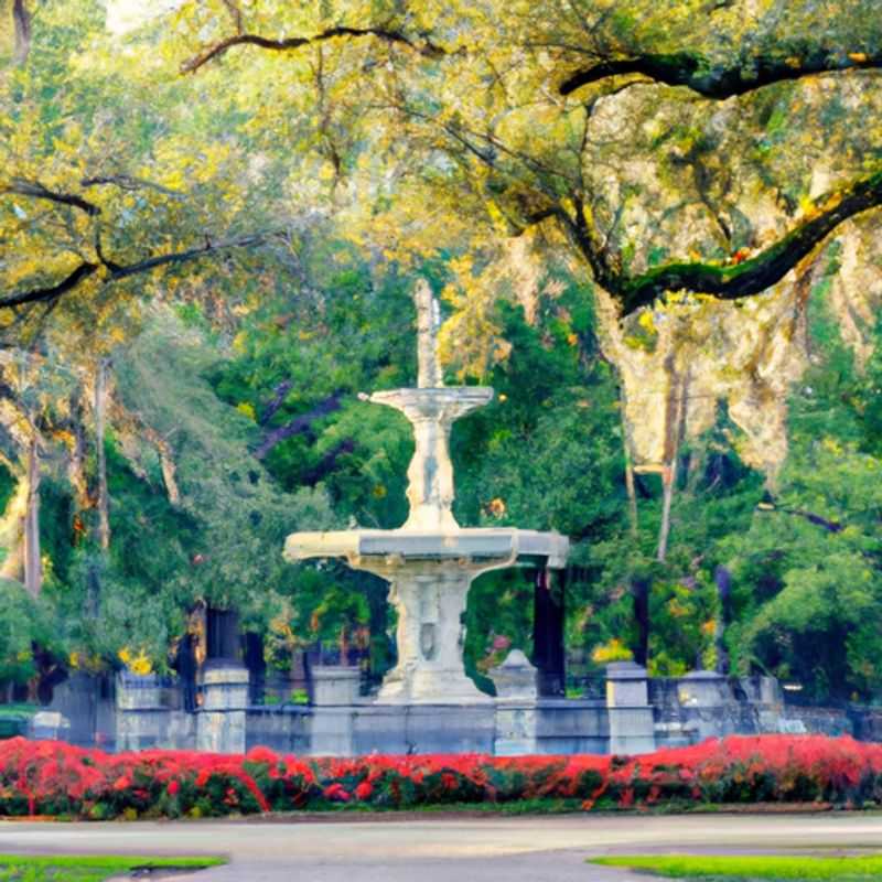 <h1>Savannah's Winter Luxury&#58; Forsyth Park&#44; Historic Savannah Theatre&#44; Savannah Historic District&#44; Cathedral of St. John the Baptist&#44; Bonaventure Cemetery</h1> A solitary figure stands amidst the moss&#45;draped trees of Savannah's Bonaventure Cemetery, a realm of ethereal beauty and haunting history, during a 4&#45;day winter pilgrimage to this enigmatic city.
