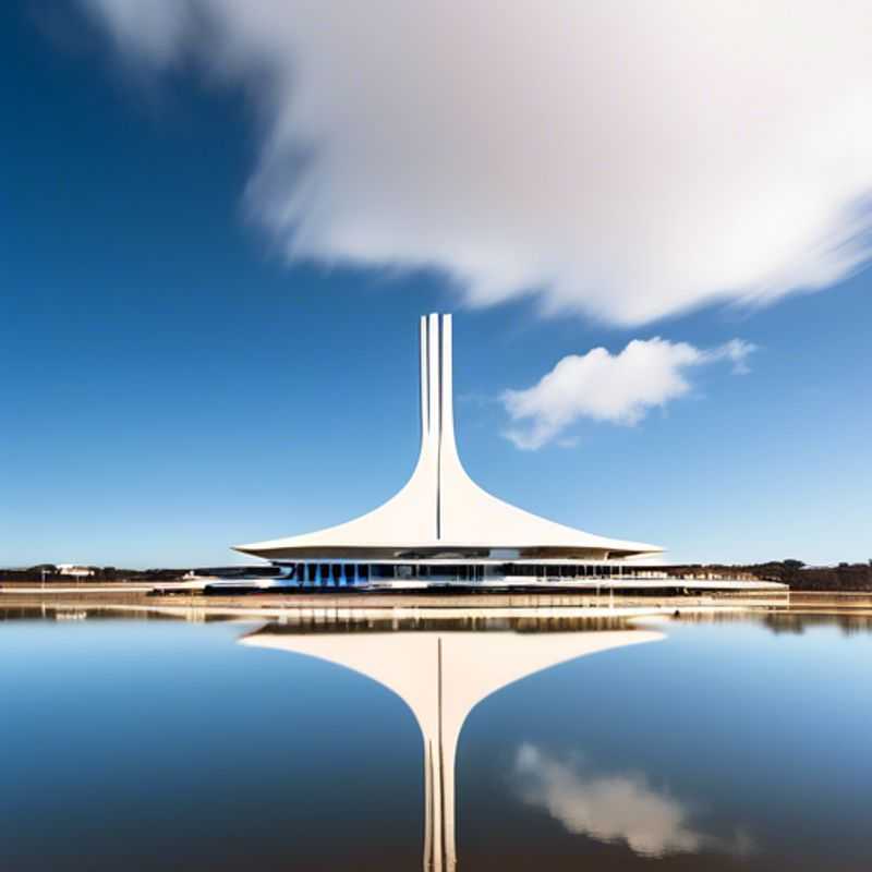 A serene view of Brasília, Brazil, showcasing the modernist architecture and lush green spaces, as The Luxury Wellness Traveler couple embarks on their rejuvenating 4-day winter getaway.