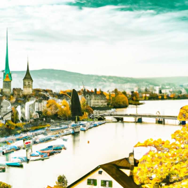 Three couples embracing the vibrant autumn hues of Zurich, Switzerland, a city where nature's artistry paints a breathtaking backdrop for their weeklong fall adventure.