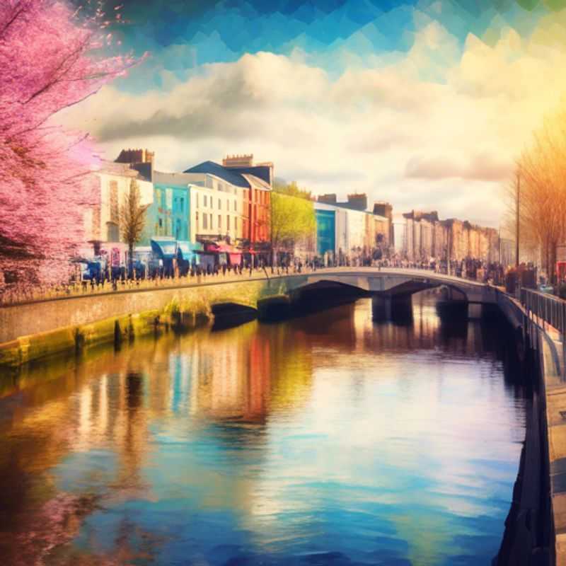 Three couples from The Luxury Group Traveler savoring the vibrant spring atmosphere in Dublin, Ireland, exploring historic streets and enjoying local cuisine during their 24-hour adventure.