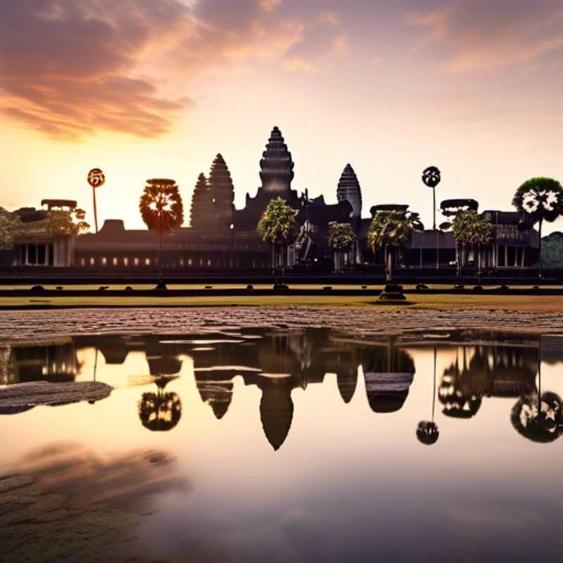 <h1>Luxury Adventures in Siem Reap&#58; Top 8 Experiences for Couples at Angkor Wat&#44; Tonle Sap Lake&#44; and Beyond</h1> Three couples exploring the majestic Angkor Wat temple at sunrise, surrounded by vibrant greenery, during their luxurious 4-day spring getaway in Siem Reap, Cambodia.