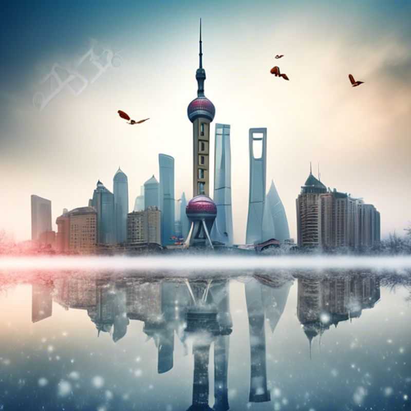 Two couples savoring the vibrant skyline of Shanghai, China, illuminated against a winter evening sky, as they embark on a luxurious 24-hour romantic adventure.