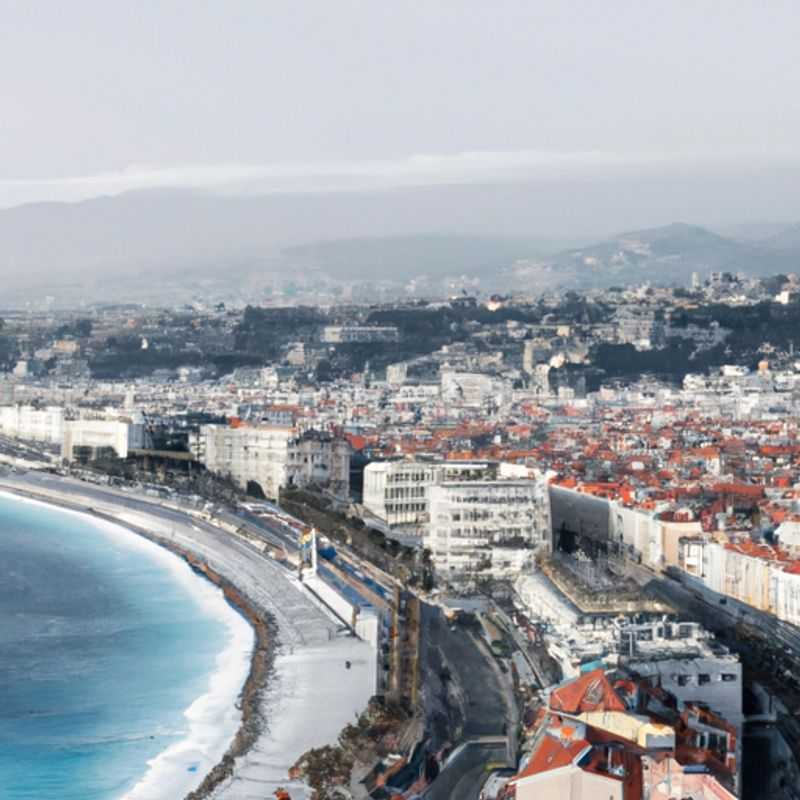Two couples strolling along the sun-kissed Promenade des Anglais in Nice, France, reveling in the azure waters and vibrant atmosphere that make this coastal gem a winter wonderland during their extended 3&#45;week escape.