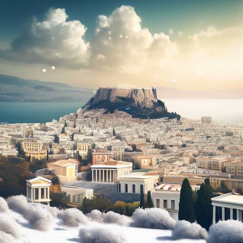 Three couples indulging in the rich history and luxury of Athens, Greece, exploring ancient ruins and vibrant streets during their 5-day winter getaway.