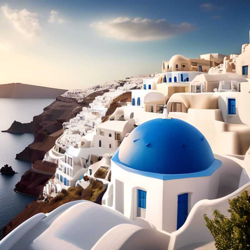 <h1>Luxury Romantic Getaway&#58; Santorini's Top 5 Indulgences for Couples</h1> Three couples, the epitome of the Luxury Romantic Traveler, immersed in the captivating allure of Santorini's iconic whitewashed buildings and azure blue domes, set against the dramatic backdrop of the Aegean Sea, during their 3-week spring sojourn.