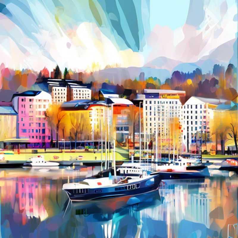 A solo traveler immersed in the vibrant atmosphere of Oslo, Norway, surrounded by blooming spring flowers and festive decorations, capturing the essence of luxury festival experiences during a two-week adventure.