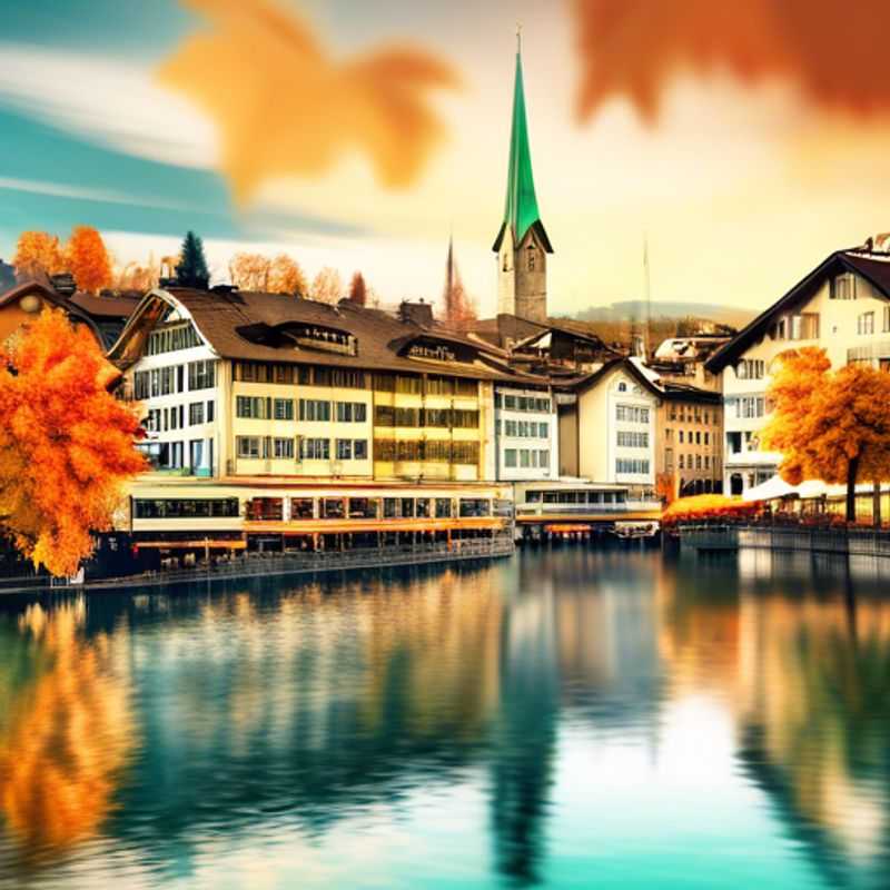 Two couples, the Luxury Long-Term Travelers, soak in the golden hues of autumn as they explore the charming streets of Zurich, Switzerland, on their 3-week fall adventure.