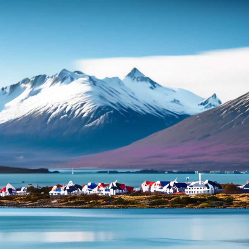 Three couples stand against a backdrop of snow-capped mountains and turquoise waters, soaking in the breathtaking beauty of Ushuaia, Argentina, the gateway to Antarctica, as they embark on a 3-week adventure seeking the ultimate coolcation experience.