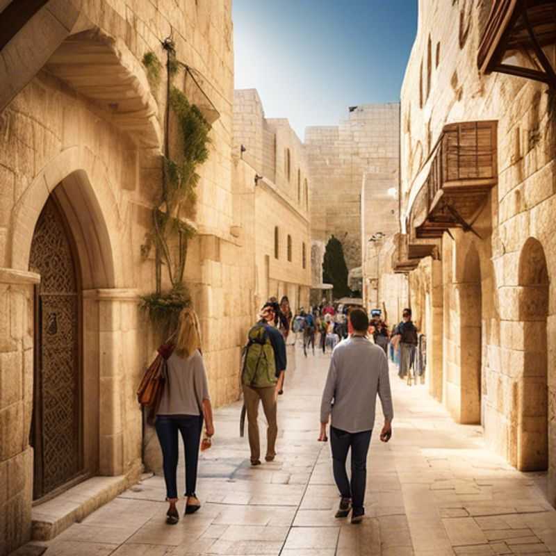 <h1>Luxury Weekend in Jerusalem&#58; Private Tours&#44; Exclusive Dining&#44; King David Hotel Stay&#44; and High&#45;End Shopping</h1> A luxurious couple exploring the historic streets of Jerusalem, Israel, surrounded by blooming spring flowers, as they embark on a two-week adventure filled with culture, history, and romance.