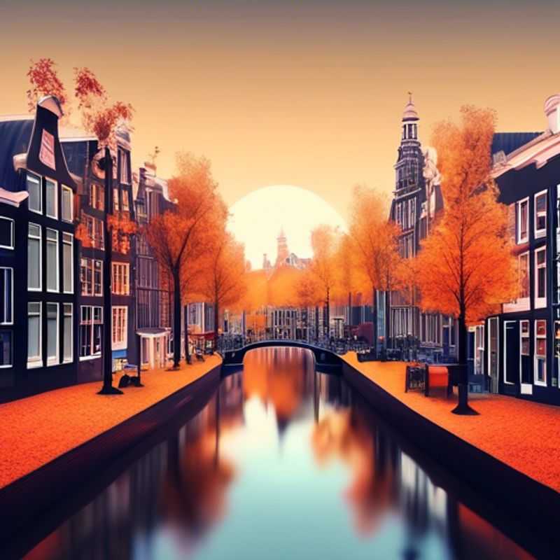 Three couples delighting in the vibrant atmosphere of Amsterdam during fall, surrounded by colorful autumn leaves and the festive spirit of the city as they explore its luxury offerings over a 3-day getaway.