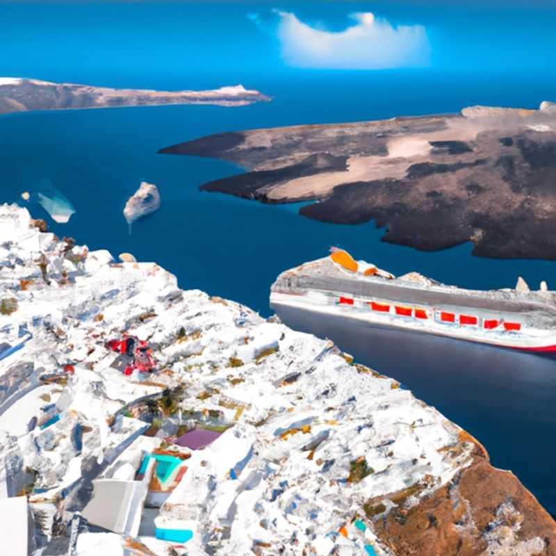 Santorini's Volcanic Heart&#58; A Journey to the Volcano and Hot Springs in Spring