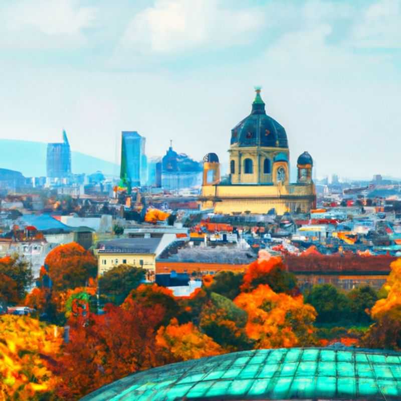 A family with children strolls through the vibrant streets of Vienna, Austria, during their 2-week autumn adventure. The city's iconic architecture, including the majestic Hofburg Palace, provides a picturesque backdrop for their joyful exploration.