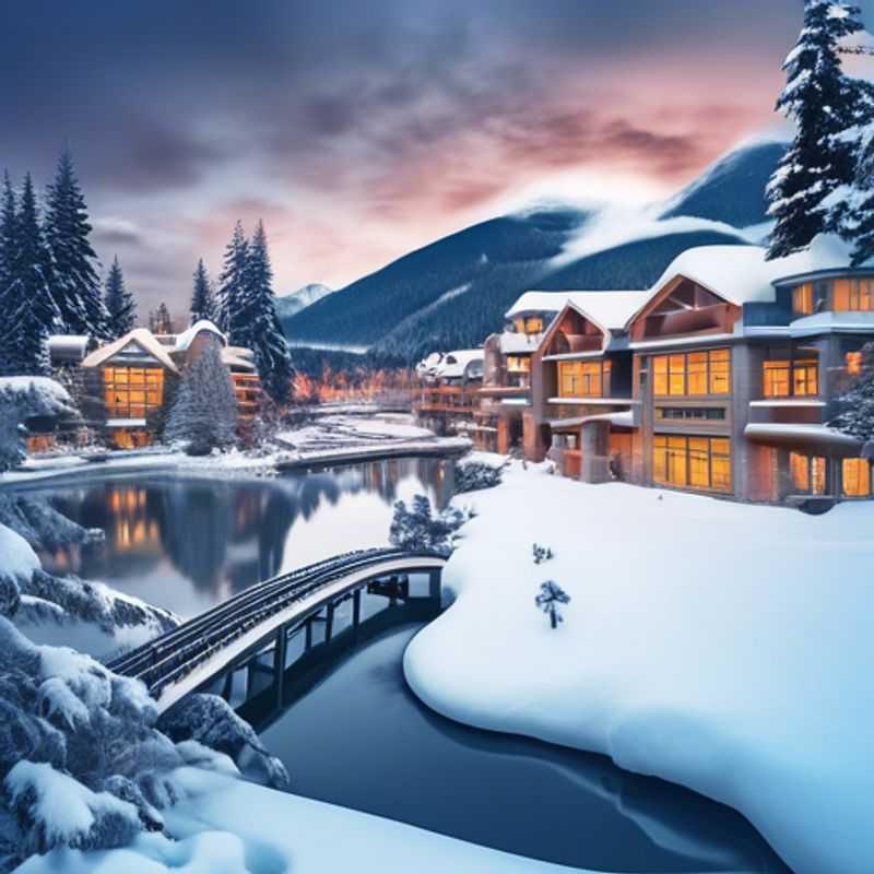 Three couples indulging in a luxurious winter retreat in Whistler, Canada, surrounded by pristine snow-covered mountains and enjoying wellness activities during their 4-day getaway.