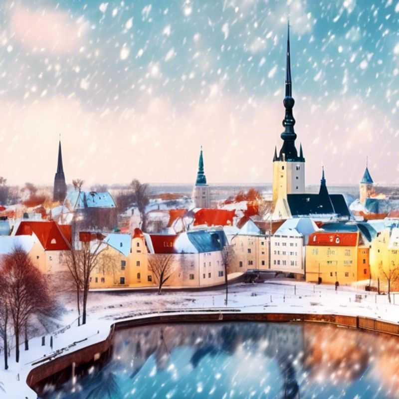 Three couples exploring the enchanting winter charm of Tallinn, Estonia, as they stroll through the picturesque cobblestone streets, surrounded by medieval architecture and festive holiday decor during their 3-day luxury getaway.