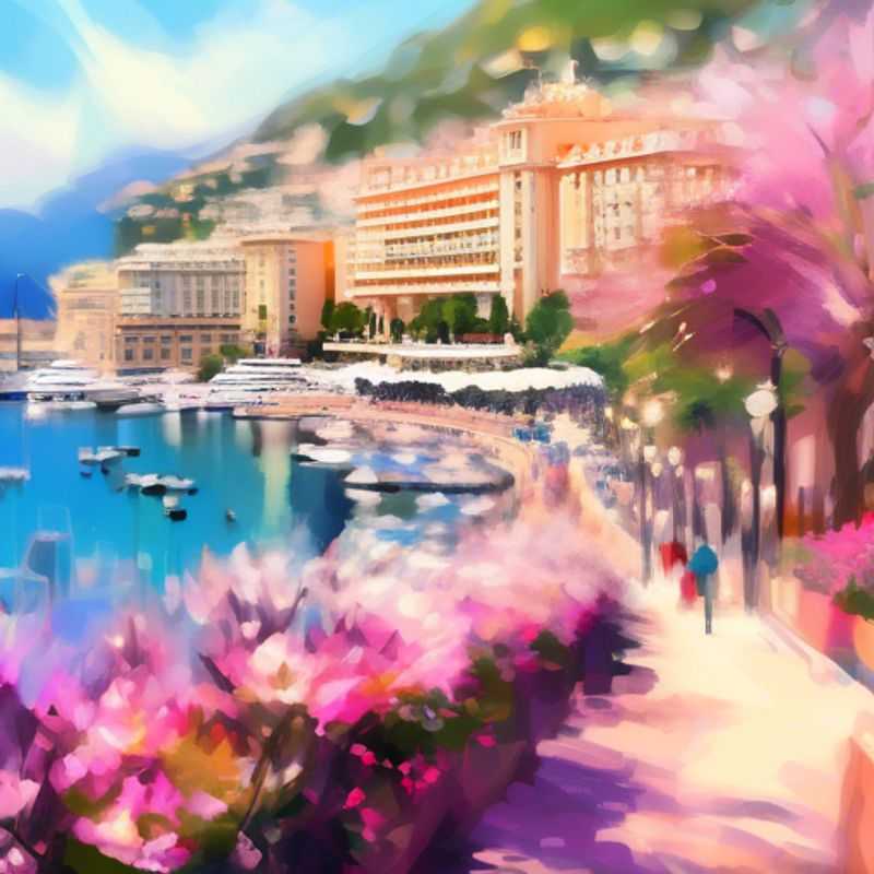 A picture-perfect family moment as the Luxury Romantic Travelers explore the grandeur of Monte Carlo, Monaco, amidst the vibrant hues of spring, encapsulating their two-week long exquisite journey.