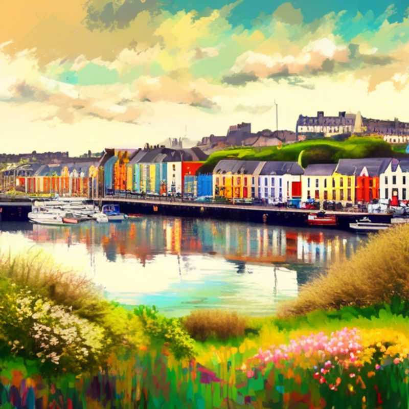 Three couples exploring the lush green landscapes and vibrant spring blooms of Cork, Ireland, as they embrace luxury eco-tourism during their 5-day adventure.