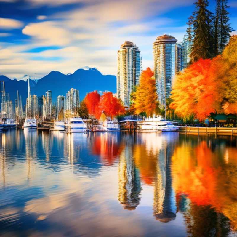 A family with children exploring the vibrant autumn foliage in Vancouver, Canada, capturing the essence of a luxury adventure during their 4-day fall getaway.