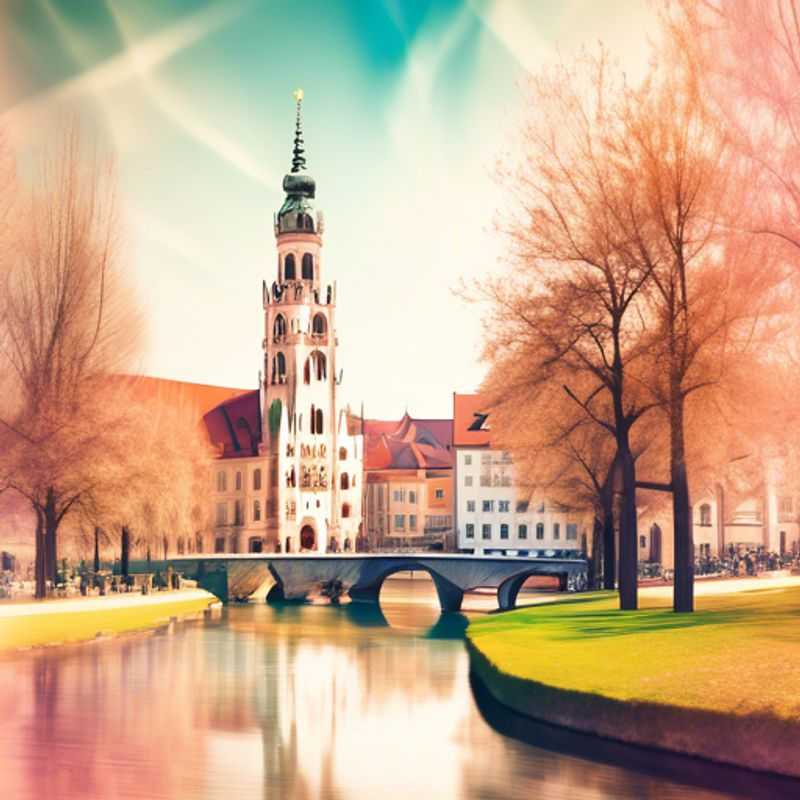 Two couples savoring the vibrant spring blossoms in Munich, Germany, as they explore the city's charming streets and indulge in luxurious experiences during their week-long romantic getaway.