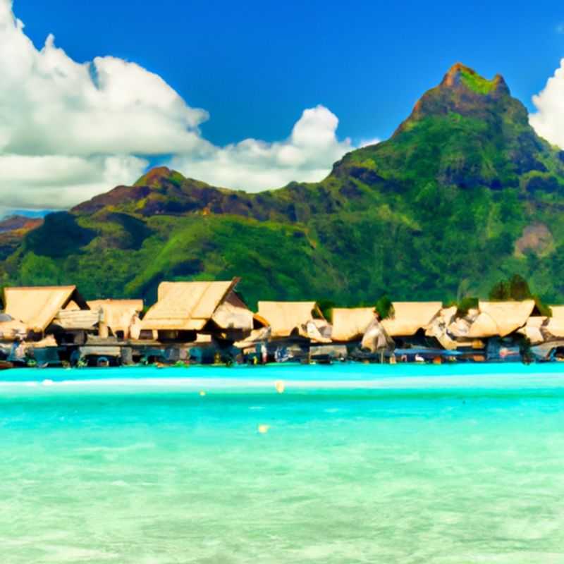 Coral Gardens in Bora Bora&#58; Tranquility and marine life on a warm fall day
