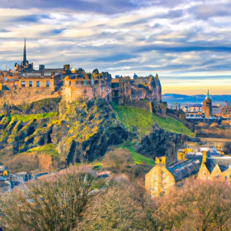 <h1>Top 3 Luxurious Experiences in Edinburgh&#58; Edinburgh Castle&#44; Royal Yacht Britannia&#44; One Spa at Sheraton Hotel</h1> Three couples embarking on an enchanting adventure in Edinburgh, Scotland, during the vibrant autumn season. Majestic Edinburgh Castle stands proudly in the backdrop, a testament to the city's rich history and captivating charm.
