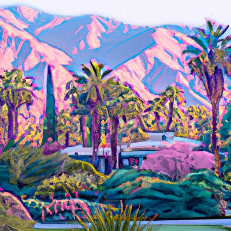 Three adventurous couples bask in the radiant glow of the Palm Springs sun, surrounded by towering palm trees and the vibrant hues of spring, embarking on an unforgettable 2-week journey to this desert oasis.